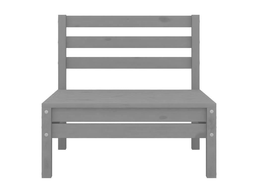 Grey garden center sofa, solid pine wood