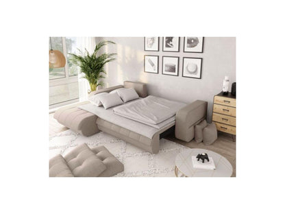Left-Hand Facing 4-Seater Corner Sofa Bed in Fabric
