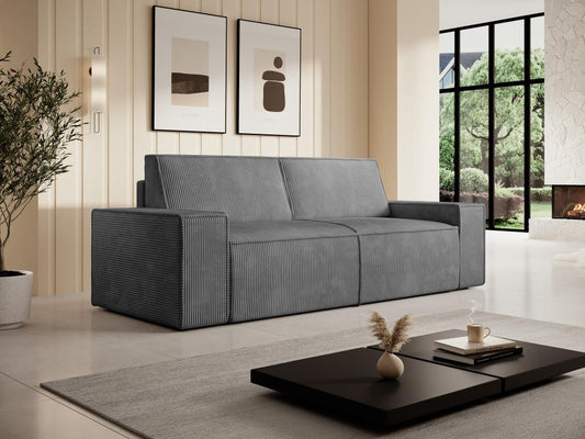 3-seater sofa in anthracite grey corduroy