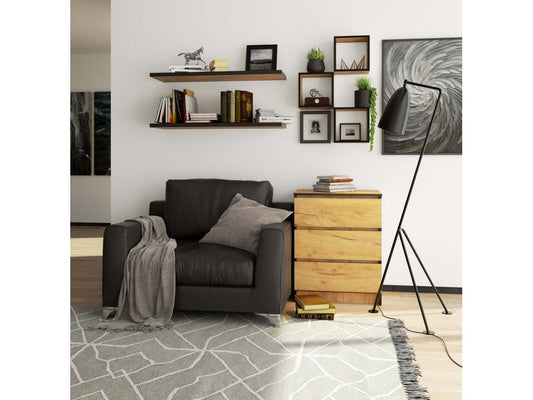 K60 Craft Oak Chest of Drawers, 60 cm, 3 Drawers, Craft Oak Front, 60x40x77 cm