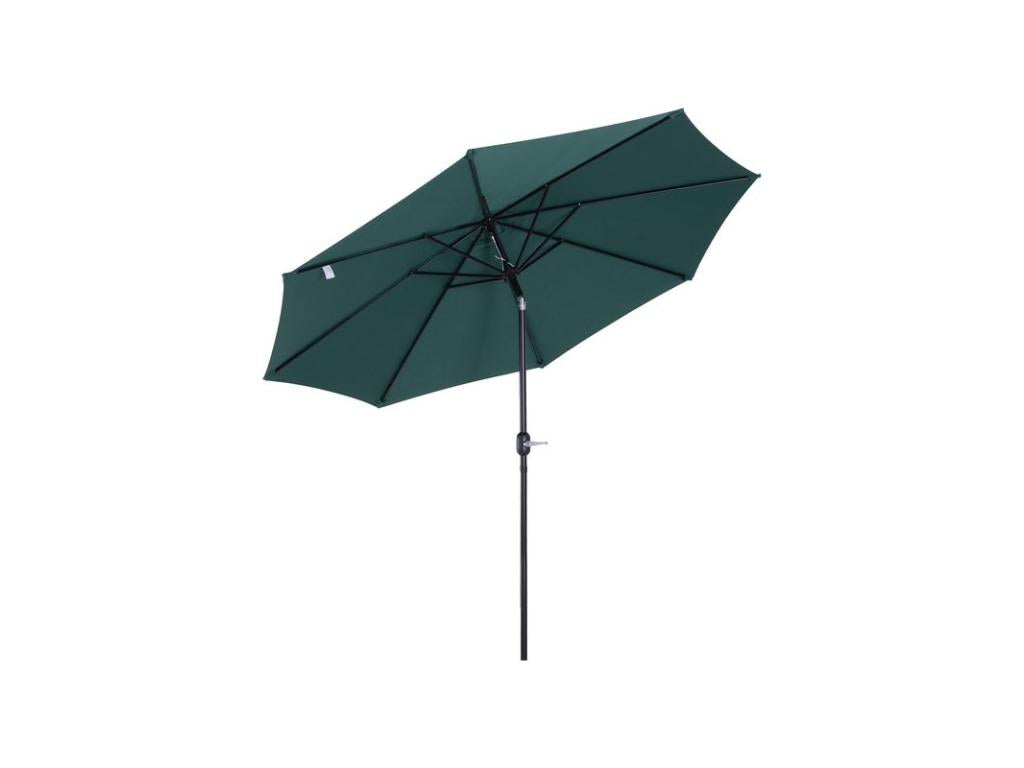 Round tilting umbrella parasol, 300cm diameter, green