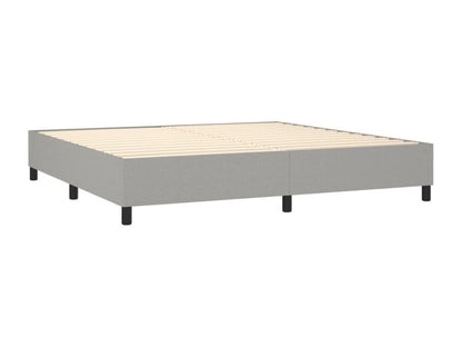 Light Grey Bed Base 200x200 cm Fabric