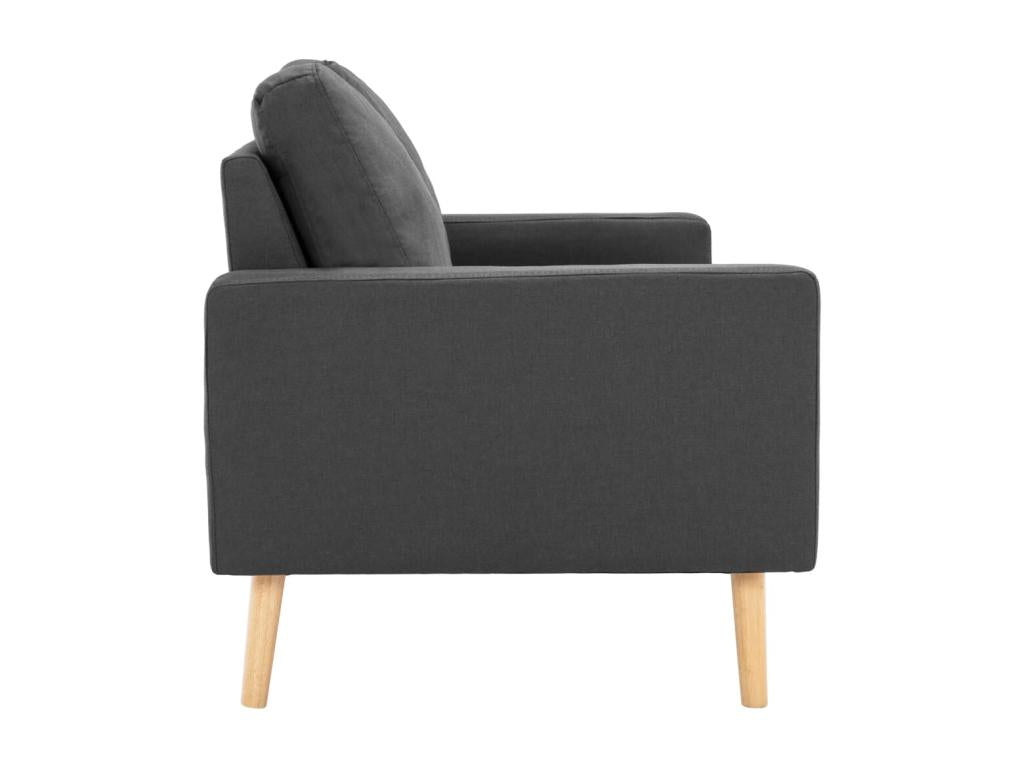 2-seater sofa in grey fabric, 130x76x82.5 cm, 02 0020602