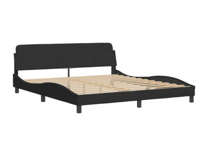 Bed with black mattress 180x200 velvet