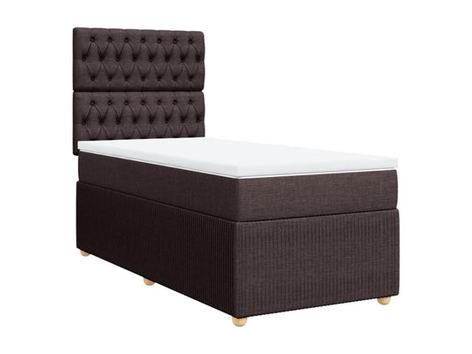Bed base with mattress, dark brown, 80x200 cm