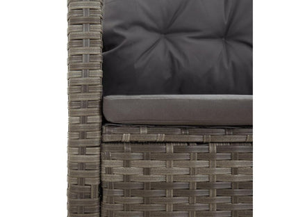 Reclining corner sofa with grey resin wicker cushions