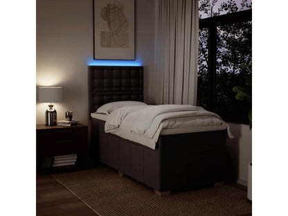 Bed base with mattress, dark brown, 90x190 cm