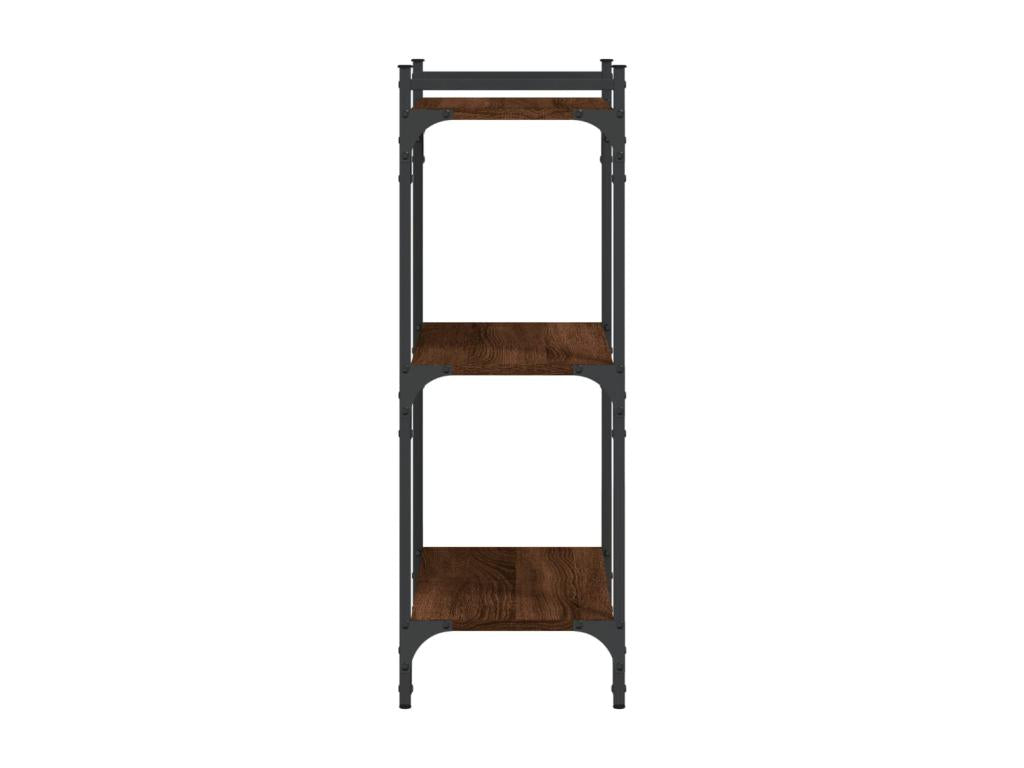 3-tier bookcase, brown oak, 60x30x86 cm, engineered wood