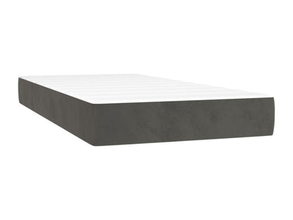 Bed base with mattress, dark grey, 100x200 cm