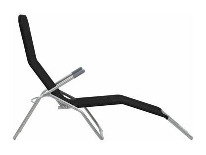 Black folding sun loungers 142x60x97 cm 02 0011951