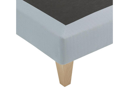 Upholstered bed base in light green - 160x210