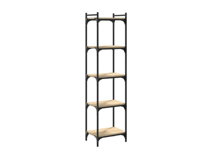 5-tier oak bookcase 40x30x154