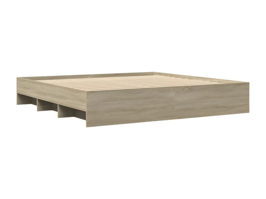 Oak bed frame 180x200 cm engineered wood