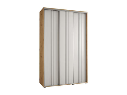 Wardrobe with 6 Sliding Doors 235.2/160/60 3 Doors /White/Silver