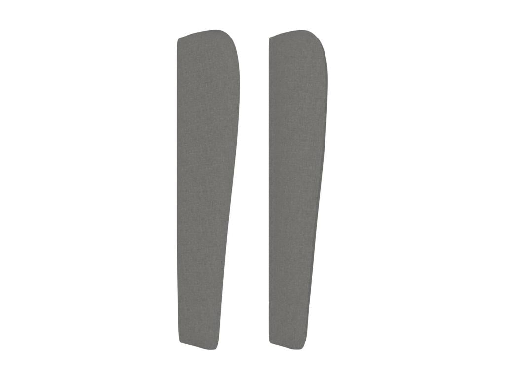 Headboard with wings, Dark Grey, 203x23x118/128 cm, Fabric