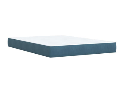 Bed base and mattress, Dark Blue, 140x190cm, Velvet