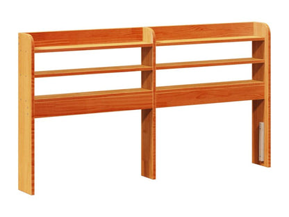 Bed frame without mattress brown wax 120x190cm solid pine wood
