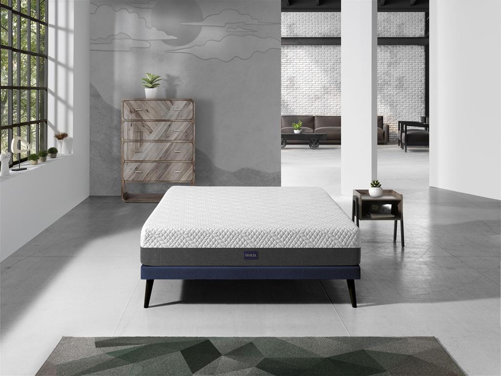 Mattress 105x190 cm, 25 cm thick, removable cover, ergonomic, hybrid and breathable - Firmness 3/5 Medium