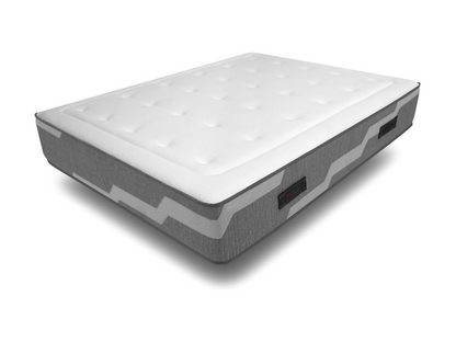 Select spring mattress set - 160x200cm - memory foam comfort layer and grey bed base