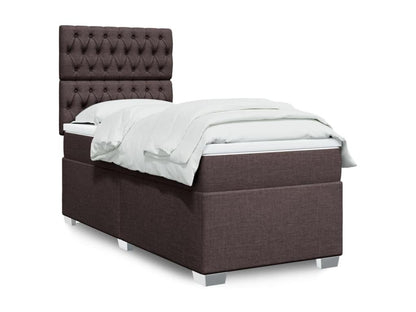 Bed base with mattress, dark brown, 80x200 cm