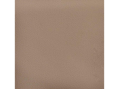 Cappuccino-colored bed frame (100x200 cm) without mattress, faux leather