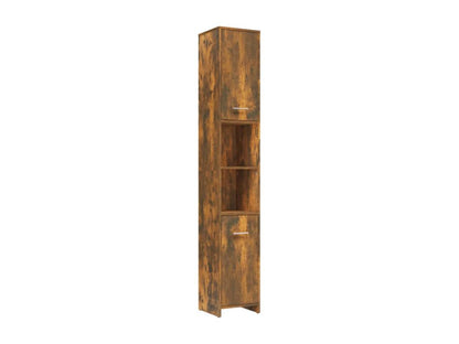 Smoked Oak Bathroom Cabinet 30x30x183.5 cm Engineered Wood