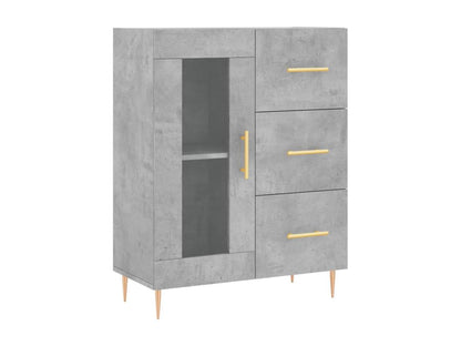 Concrete grey sideboard 69.5x34x90 cm engineered wood