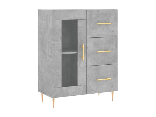 Concrete grey sideboard 69.5x34x90 cm engineered wood