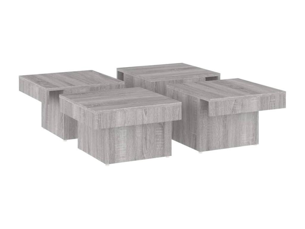 Grey coffee table 90x90x28 cm Engineered wood