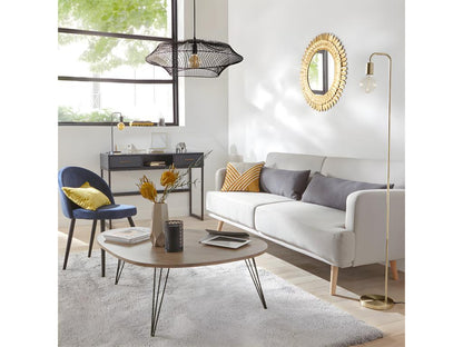 Industrial Coffee Table 112cm Brown