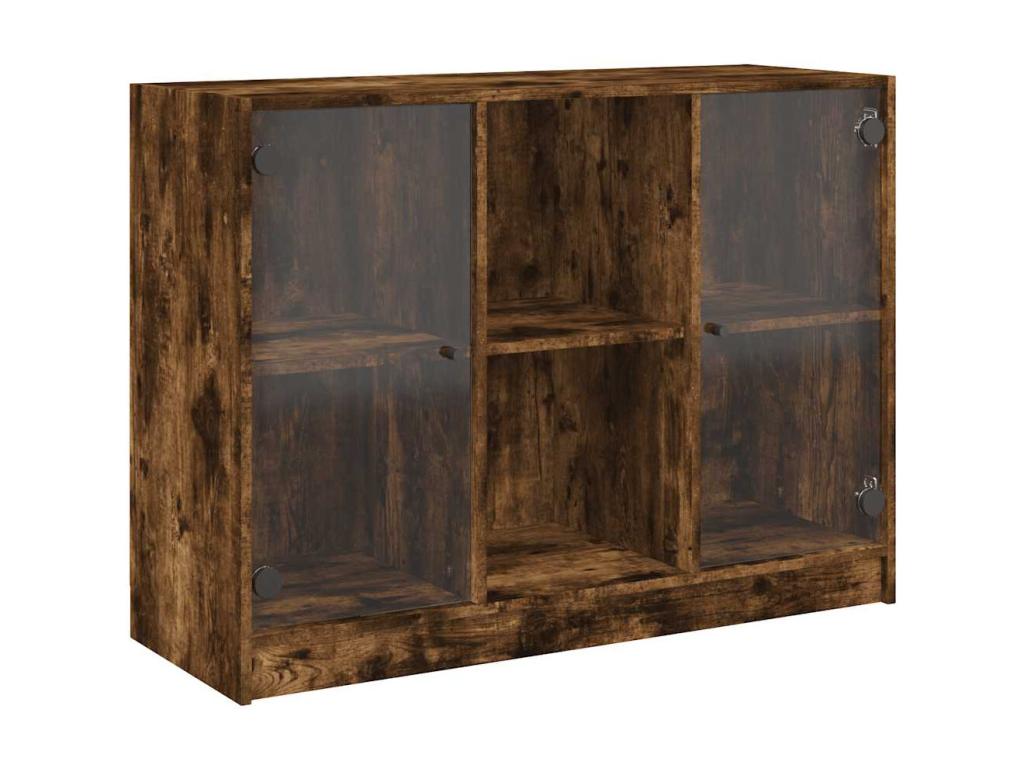 Smoked oak sideboard 102x37x75.5 cm engineered wood