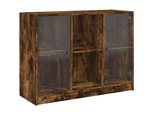 Smoked oak sideboard 102x37x75.5 cm engineered wood