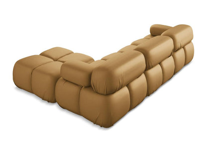 Reversible modular corner sofa in artificial leather -