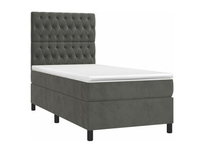 Bed base with mattress, Dark Grey, 100x200