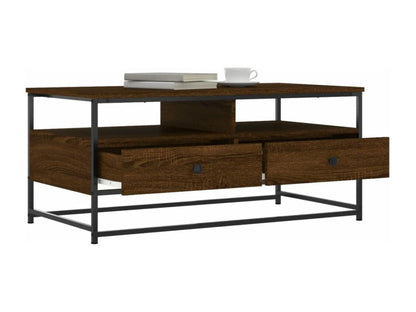 Brown oak coffee table, 100x51x45 cm, engineered wood