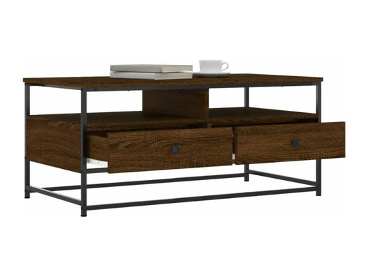 Brown oak coffee table, 100x51x45 cm, engineered wood