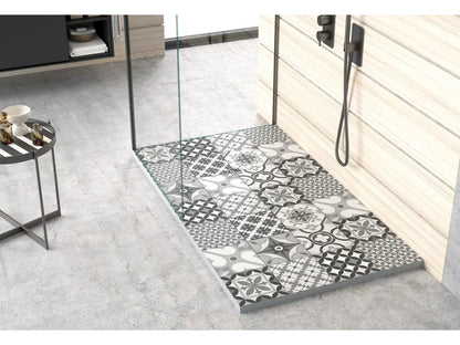 BN Hydraulic shower tray with smooth 3D finish and colored grid - 190x90 cm