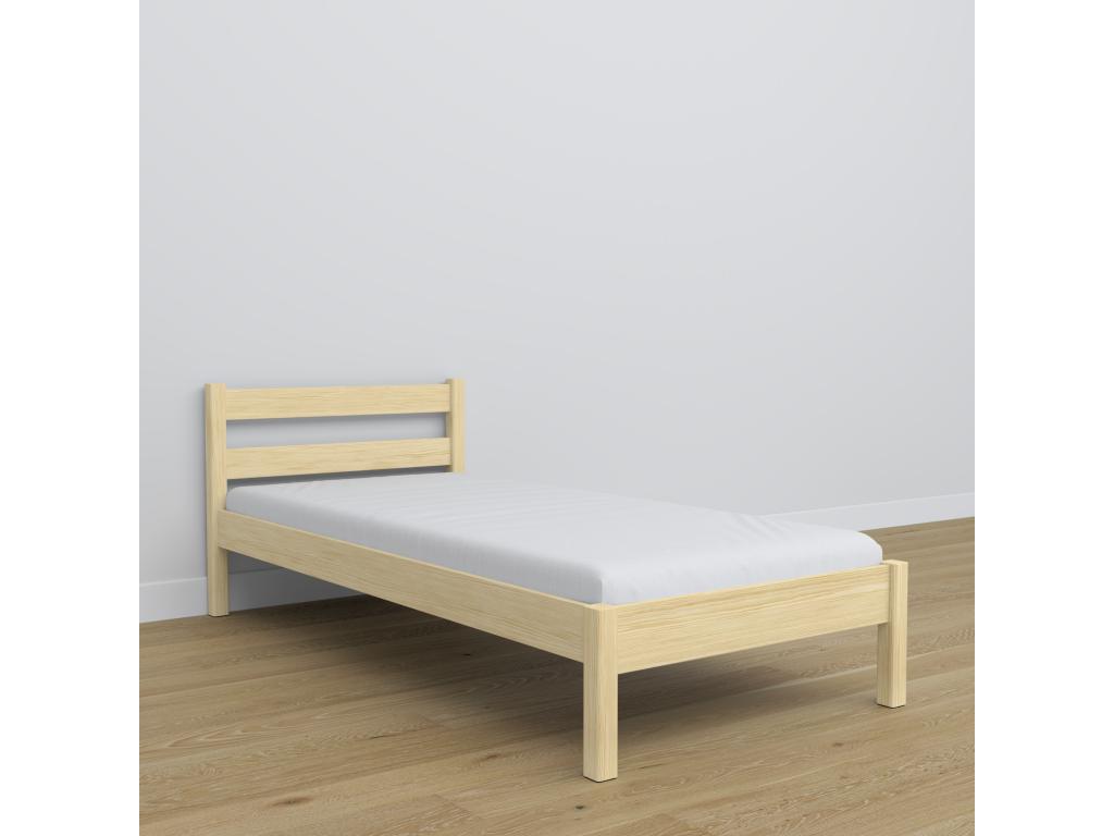 Single wooden bed N01 Light Pine 80x200