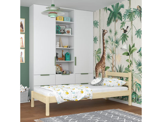 Single wooden bed N01 Light Pine 80x200