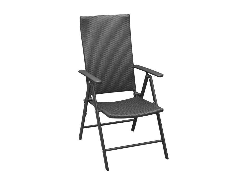 7-piece black garden dining set