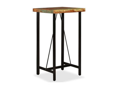 3-piece bar set made of reclaimed wood, genuine leather, and canvas