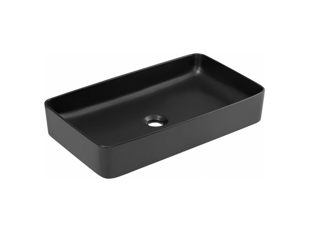 Ceramic washbasin - 61x34x11 cm - Black