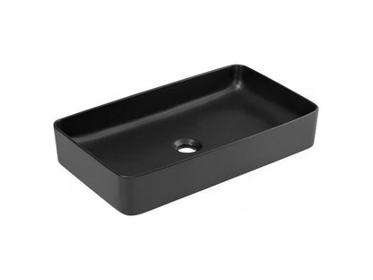 Ceramic washbasin - 61x34x11 cm - Black
