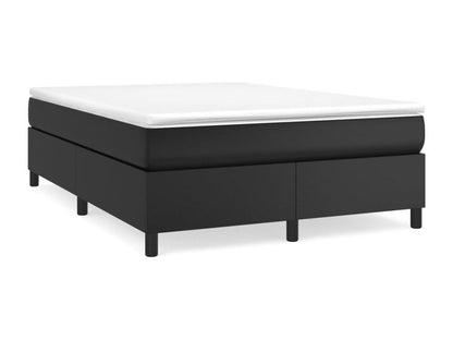 Black bed base 140x190 cm Faux leather