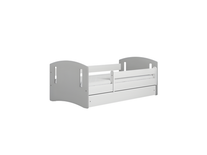 Classic bed 2 mixed grey with drawer without mattress 180/80