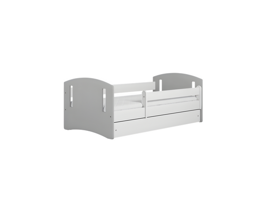 Classic bed 2 mixed grey with drawer without mattress 180/80