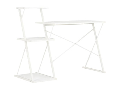 Desk with shelf, white, 116x50x93 cm