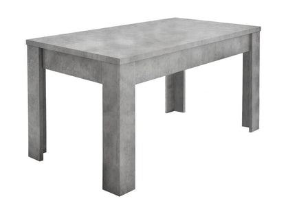 Extendable Dining Table with Cement-Look Top and Legs