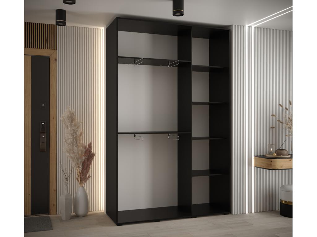 8-Door Sliding Wardrobe 235.2/150/45 3 Doors Black/Black/Black