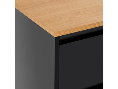 3-drawer chest of drawers, black